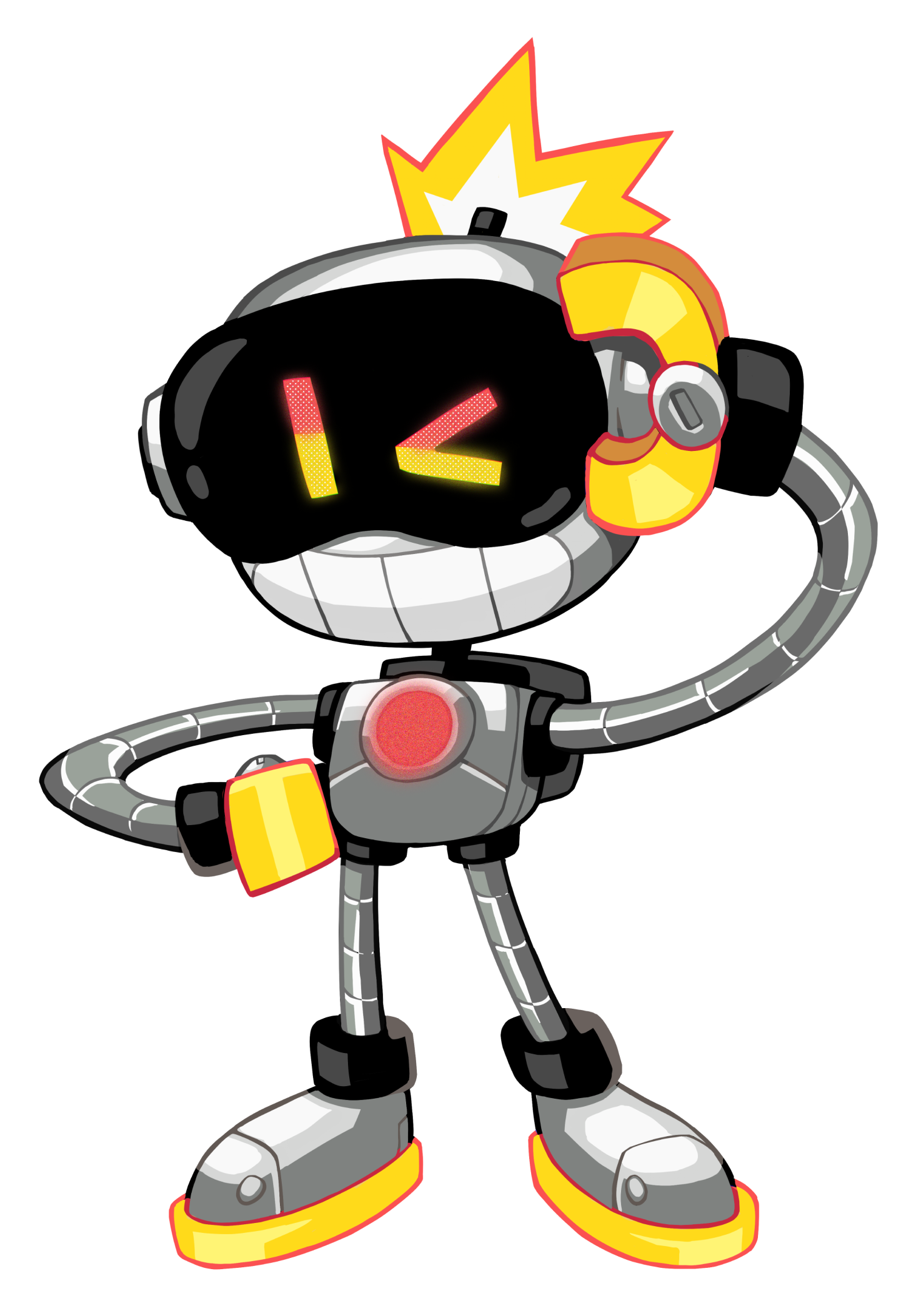 Super Collider's robot mascot